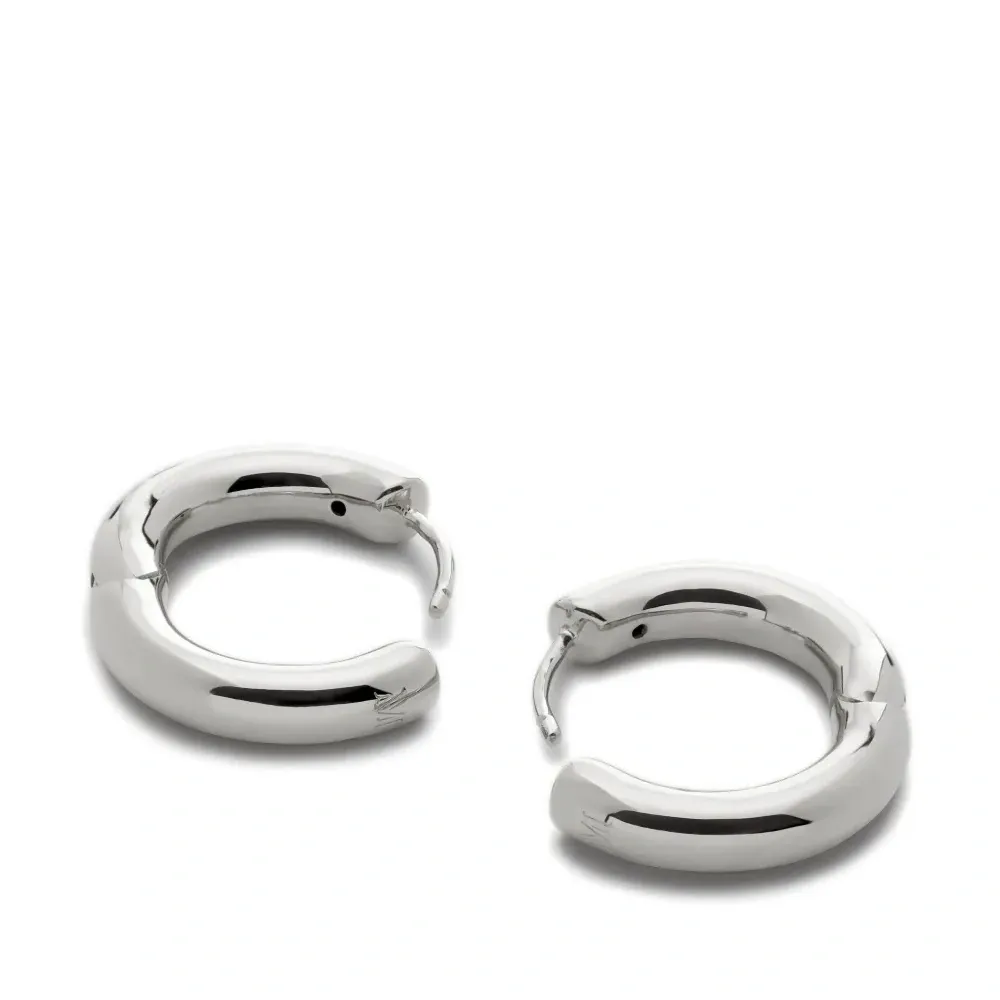 Маленькие серебряные серьги-кольца Essential Click Маленькие серебряные серьги-кольца Essential Click
