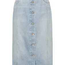 Джинсовая юбка миди на пуговицах