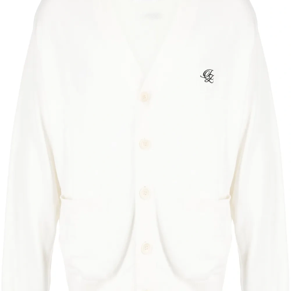 Кардиган с вышитым логотипом