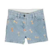 Джинсовые шорты с вышивкой