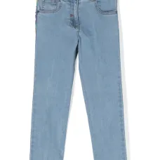 Прямые джинсы с логотипом Прямые джинсы с логотипом