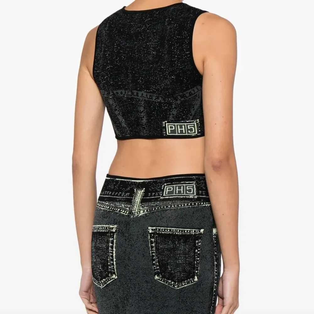 Укороченный топ Lillian с принтом Укороченный топ Lillian с принтом