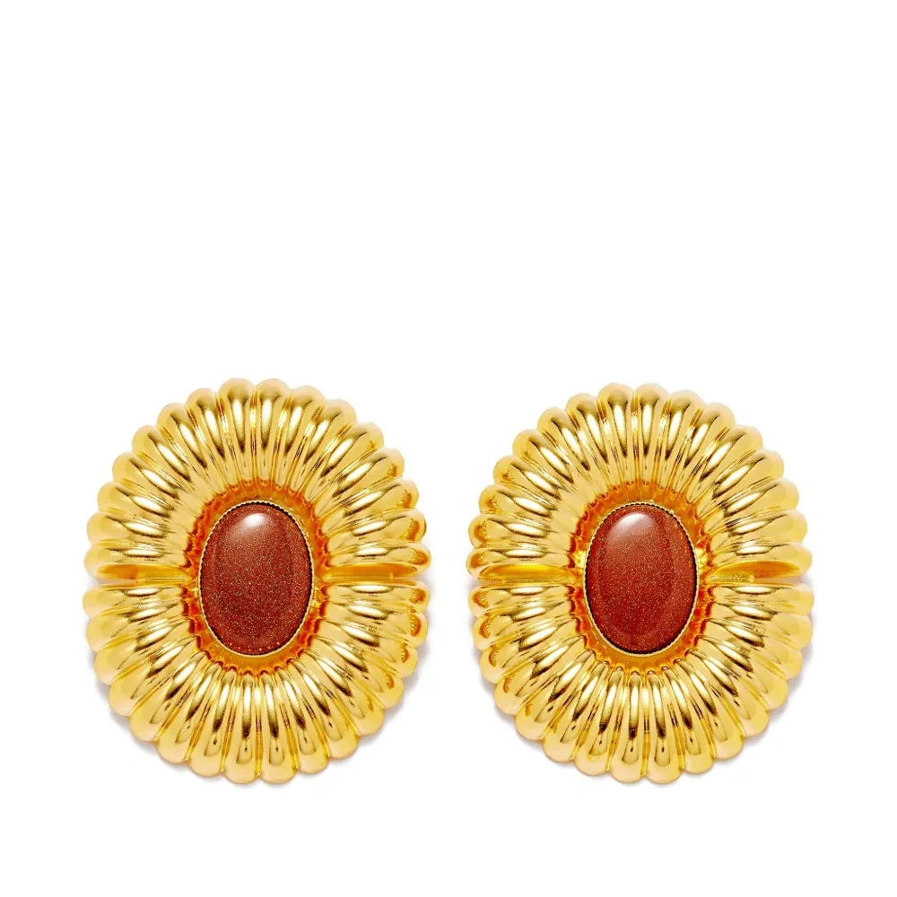 Серьги-гвоздики с тиснением