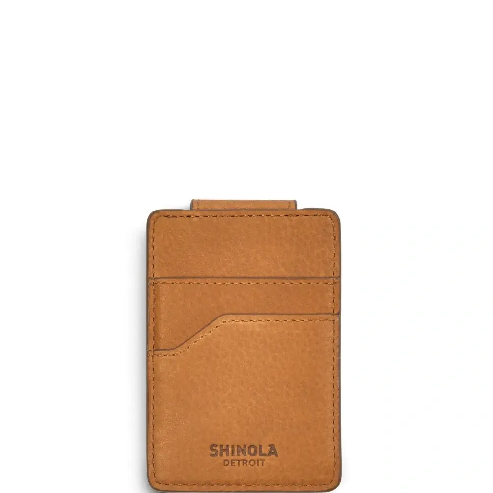 Картхолдер из зернистой кожи с магнитным зажимом