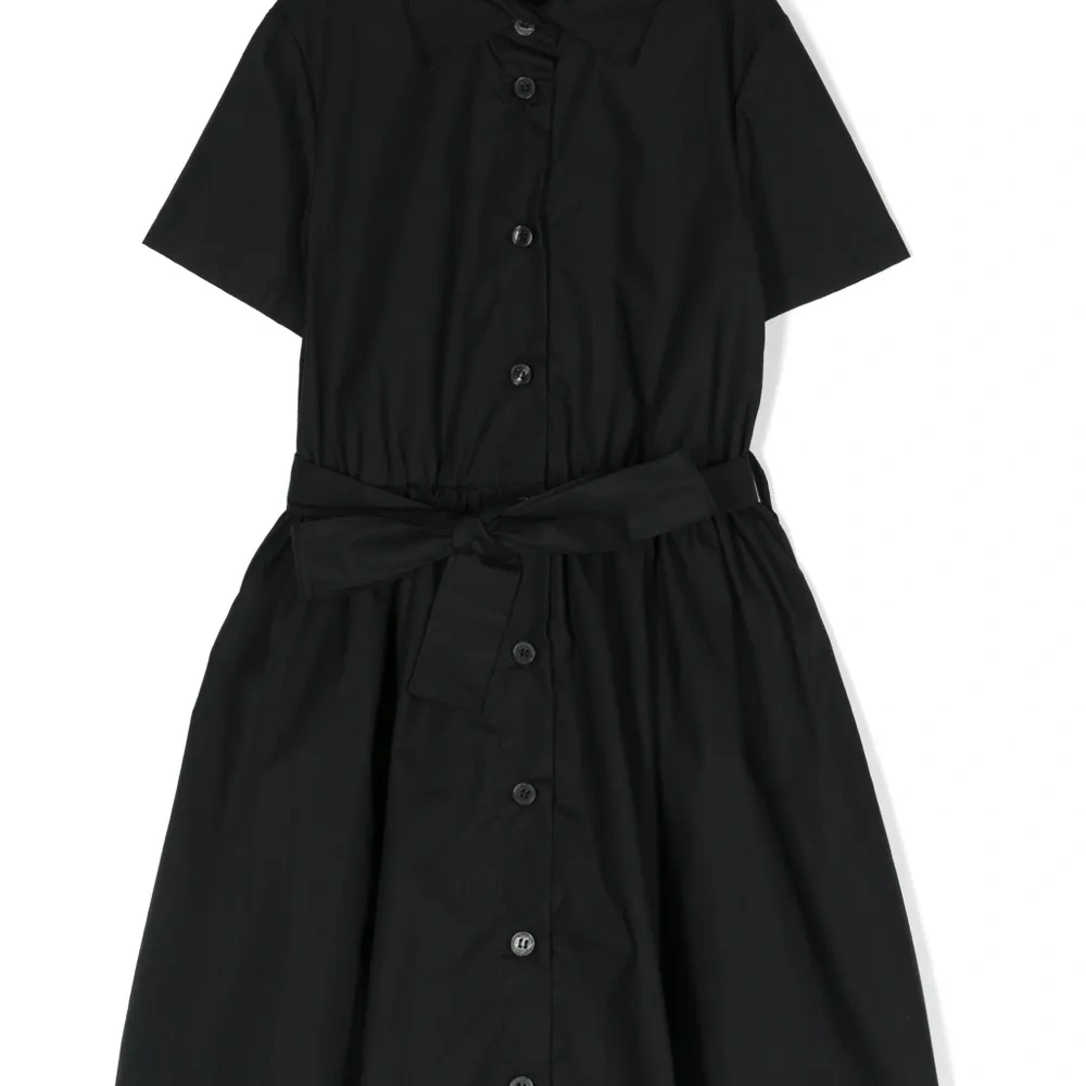 Поплиновое платье-рубашка с логотипом