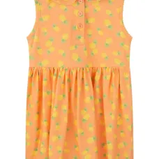 Платье без рукавов с принтом