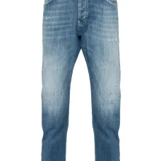 Джинсы Dian с эффектом потертости и логотипом