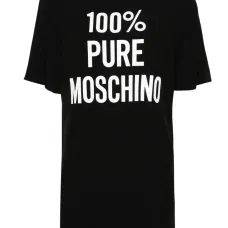 Атласное платье мини с логотипом