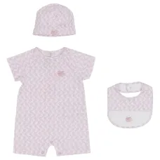 Комплект из трех комбинезонов с принтом Paisley