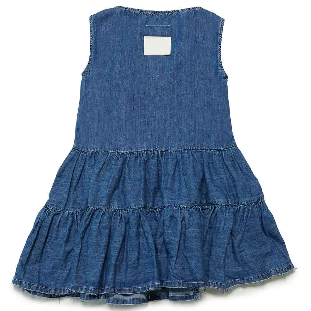 Джинсовое платье без рукавов