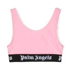 Атласный топ бикини с логотипом Атласный топ бикини с логотипом