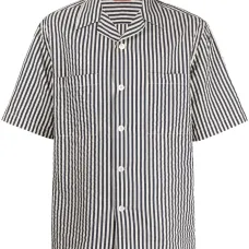 Рубашка из сирсакера в полоску