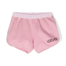 Шорты с логотипом из страз