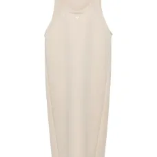 Платье миди с нашивкой-логотипом