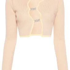 Укороченный кардиган Comma в рубчик Укороченный кардиган Comma в рубчик