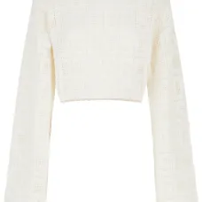 Топ в технике макраме с монограммой