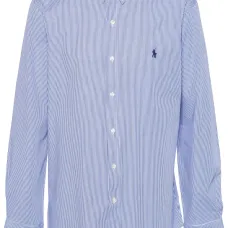 Рубашка в полоску с логотипом Polo Pony