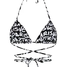 Топ бикини с треугольными чашками и логотипом