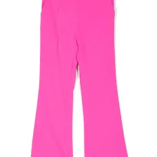 Прямые брюки с завышенной талией и логотипом