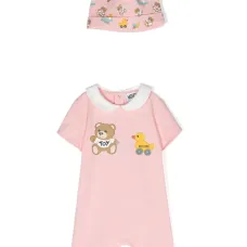 Комплект из комбинезона и шапки с принтом