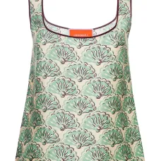 Шелковый топ Twirl с графичным принтом