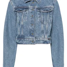 Джинсовая куртка с нашивкой-логотипом