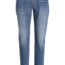 Прямые джинсы с эффектом потертости Прямые джинсы с эффектом потертости