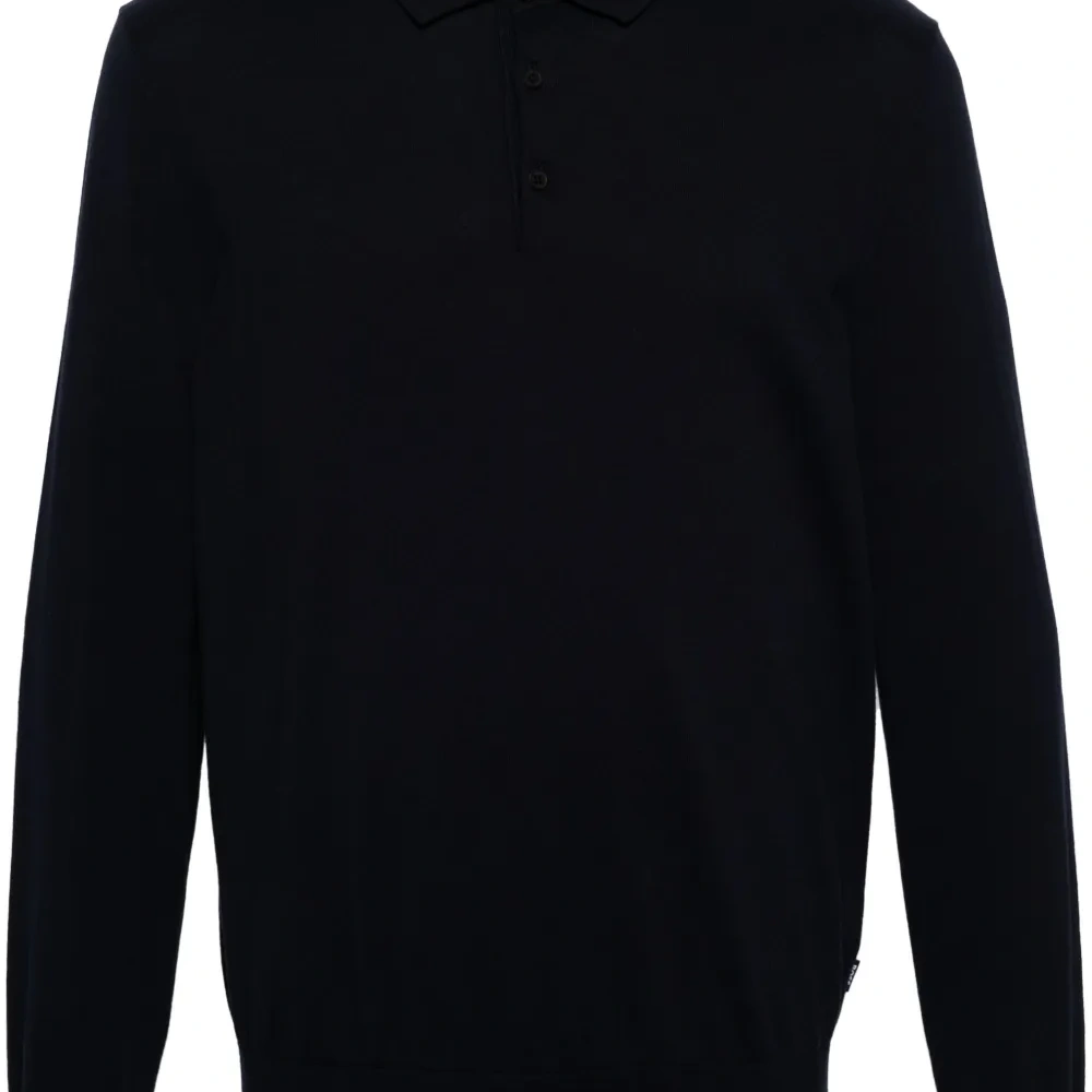 Джемпер тонкой вязки с воротником поло