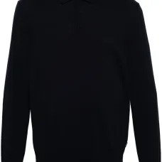 Джемпер тонкой вязки с воротником поло