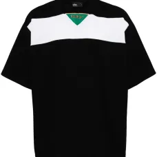 Футболка с отделкой в полоску