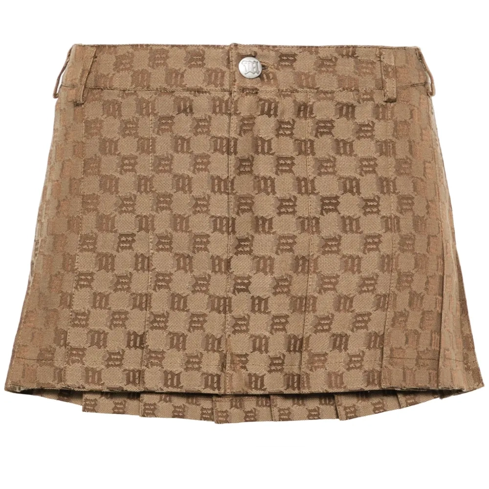 Жаккардовая мини-юбка с монограммой