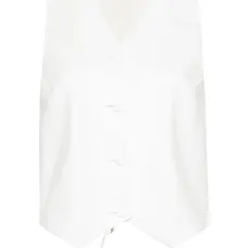 Креповый жилет на пуговицах