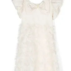 Платье А-силуэта с бантом