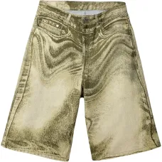 Джинсовые шорты с принтом