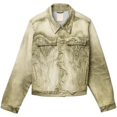 Джинсовая куртка с принтом