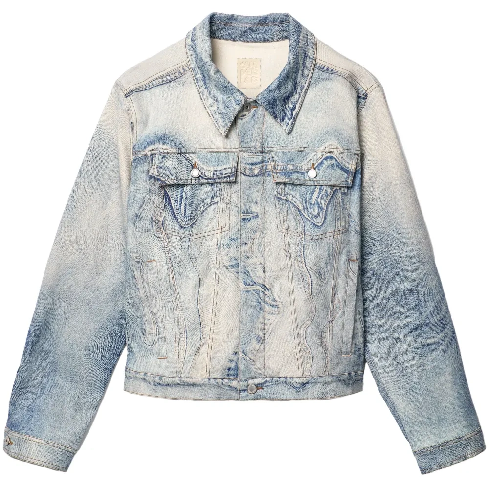 Джинсовая куртка с принтом