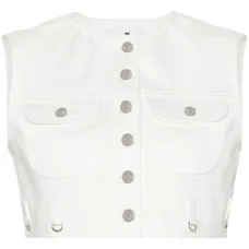 Укороченный джинсовый жилет