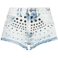 Джинсовые шорты с заклепками