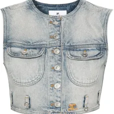 Укороченный джинсовый жилет Multiflex