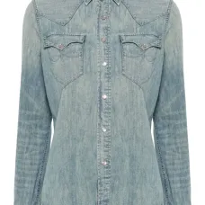 Джинсовая рубашка в стиле вестерн