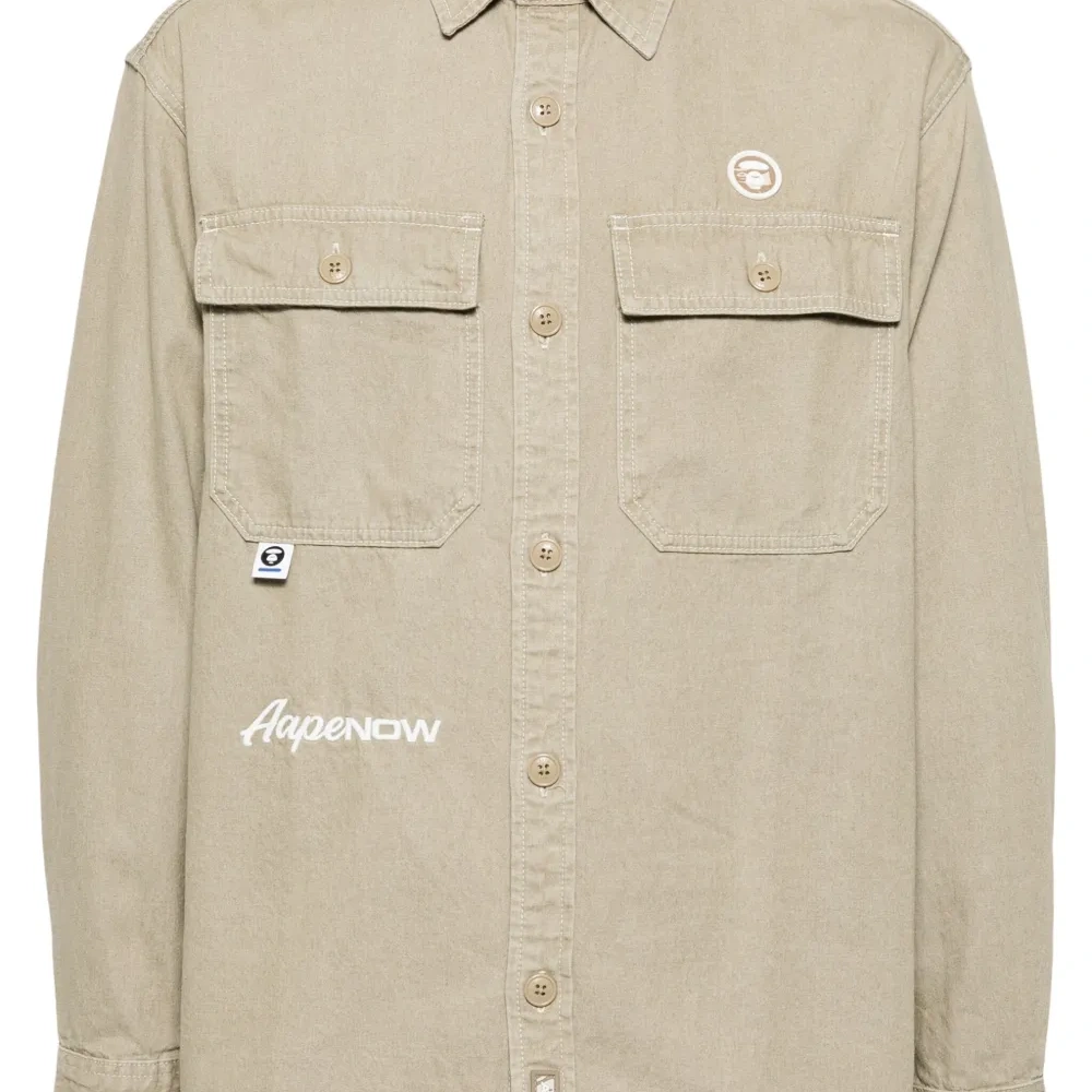 Джинсовая рубашка с логотипом