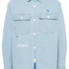 Джинсовая рубашка с логотипом