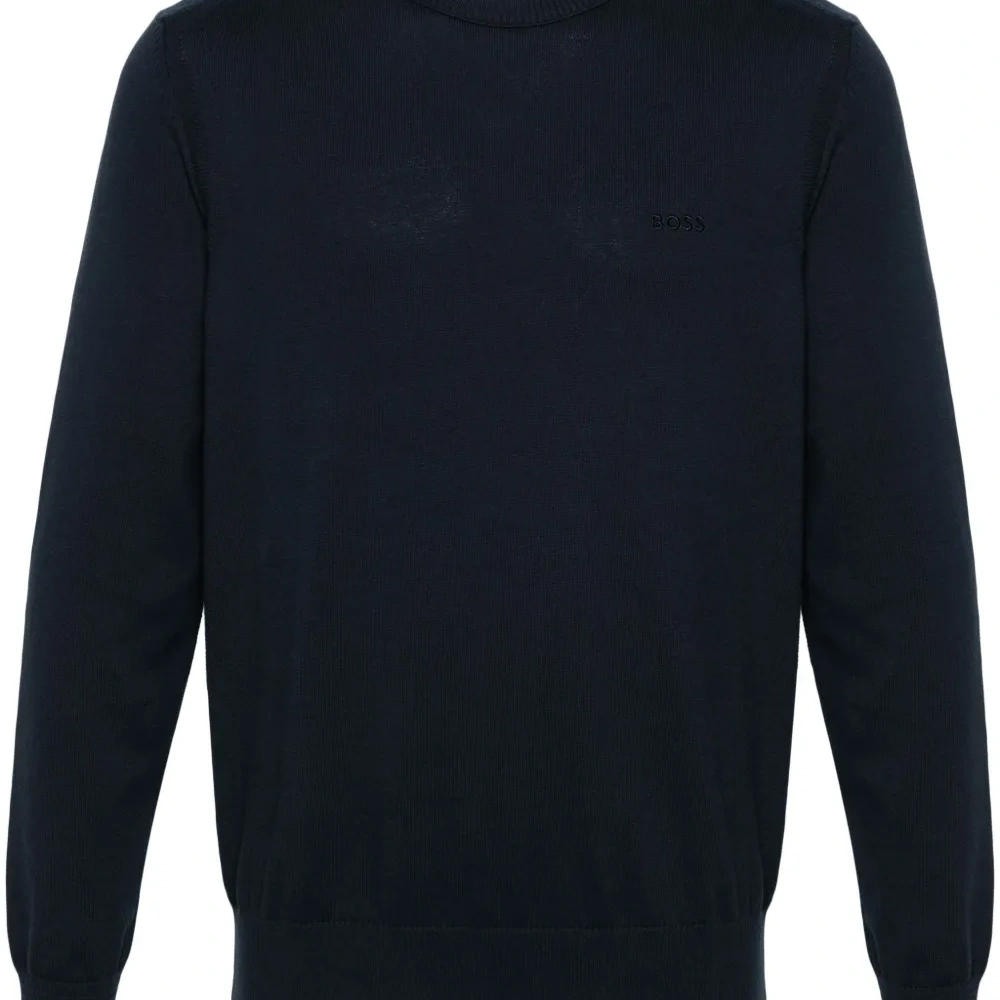 Джемпер в рубчик с вышитым логотипом