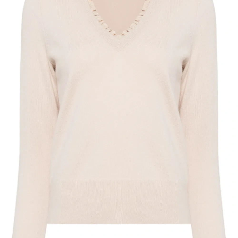 Кашемировый джемпер с оборками