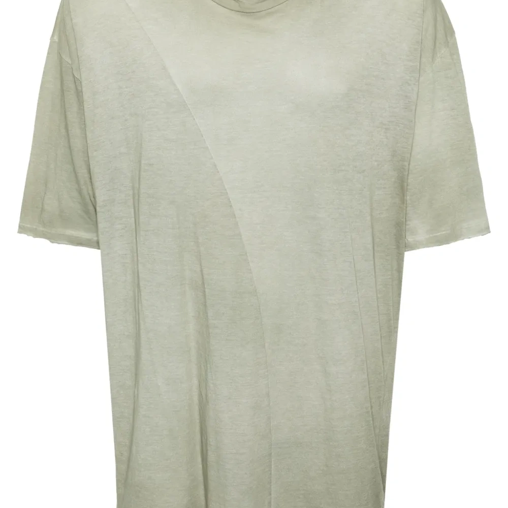 Меланжевая футболка с приспущенными плечами