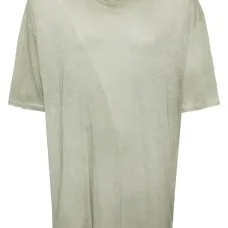 Меланжевая футболка с приспущенными плечами