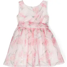 Платье из тюля с цветочным принтом