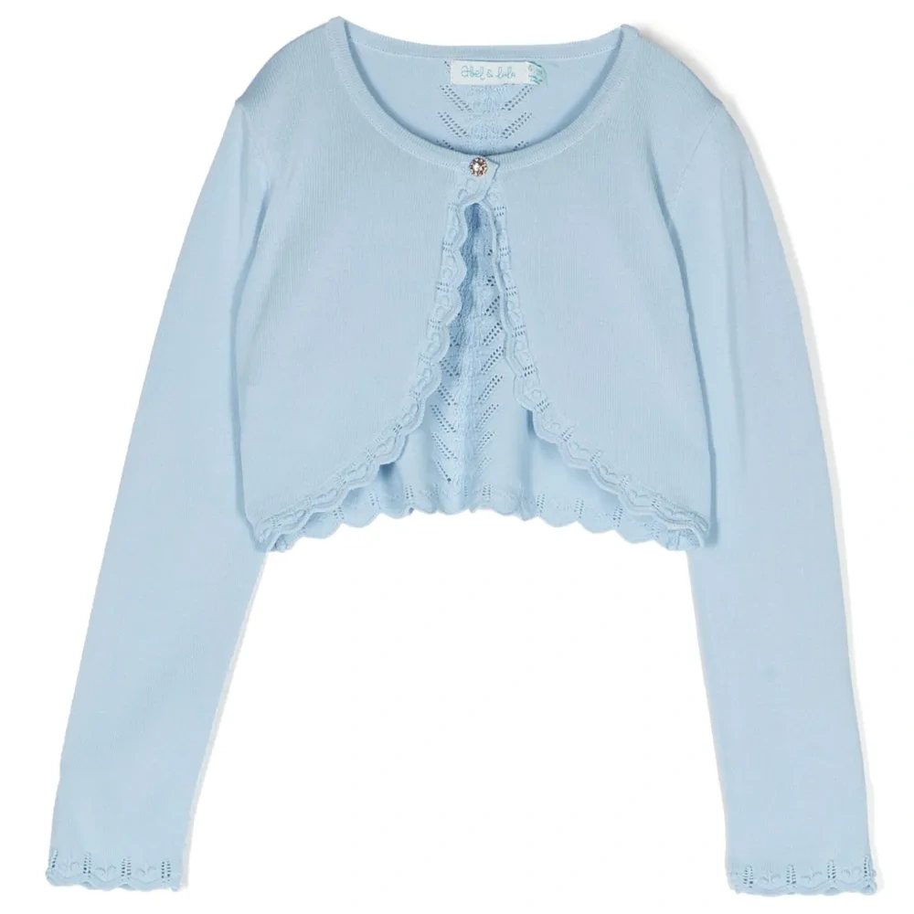 Укороченный кардиган ажурной вязки