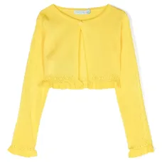 Укороченный кардиган ажурной вязки Укороченный кардиган ажурной вязки