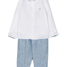 Комплект из топа и брюк с вышитым логотипом Комплект из топа и брюк с вышитым логотипом